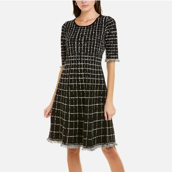 Taylor Women's Sweaterdress Black Size Small - Picture 2 of 9